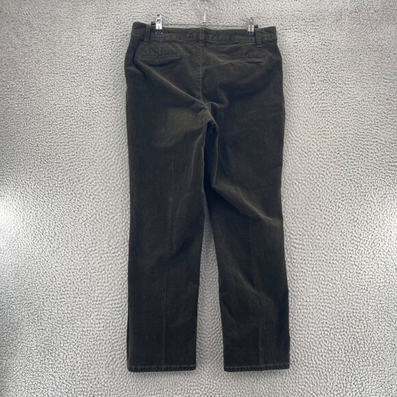 Talbots Pants Womens 10 Petite Curvy Brown Corduroy Straight Leg Stretch Casual - Picture 3 of 12